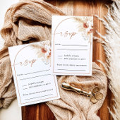 Boho Wedding RSVP Kaart | Kaart voor verticale res