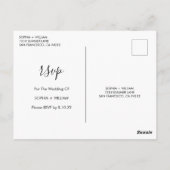 Boho Wedding RSVP-kaart, maaltijdopties Briefkaart (Achterkant)
