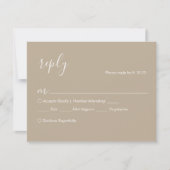 Boho Wedding RSVP-kaart, maaltijdopties RSVP Kaartje (Voorkant)