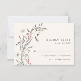 Boho Wedding RSVP-kaart RSVP Kaartje