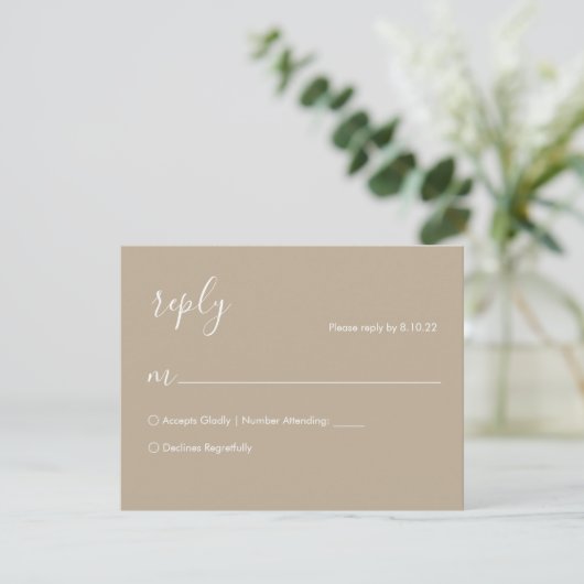 Boho Wedding RSVP-kaart RSVP Kaartje (Staand voorkant)