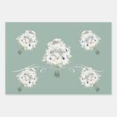Boho Wedding Sage Waterverf Floral Vrijgezellenfee Inpakpapier Vel (Voorkant 2)