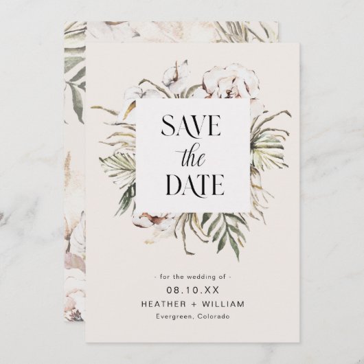 Boho Wedding Save the Date (Voorkant / Achterkant)