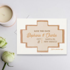 Boho Wedding Save the Date Invitation Kaart