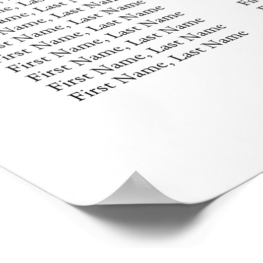 Boho Wedding Seating Chart Poster (Hoek)