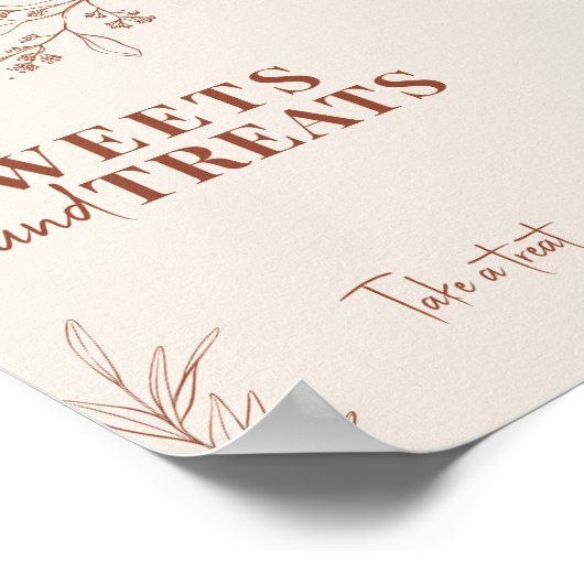 Boho Wedding Sign Poster (Hoek)