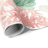 Boho Wedding Spring Waterverf Floral Cadeaupapier (Rol Hoek)
