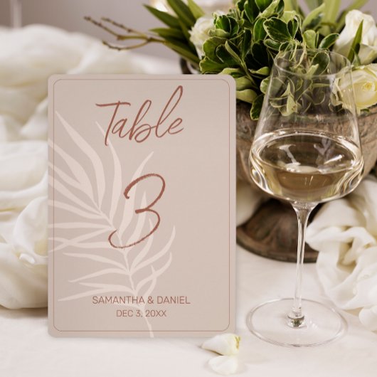 Boho Wedding Table Number