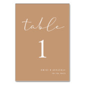 Boho Wedding Table Number Kaart (Voorkant)