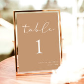 Boho Wedding Table Number Kaart