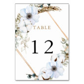 Boho Wedding Table Number Lijst Herfst Terracotta Kaart (Voorkant)