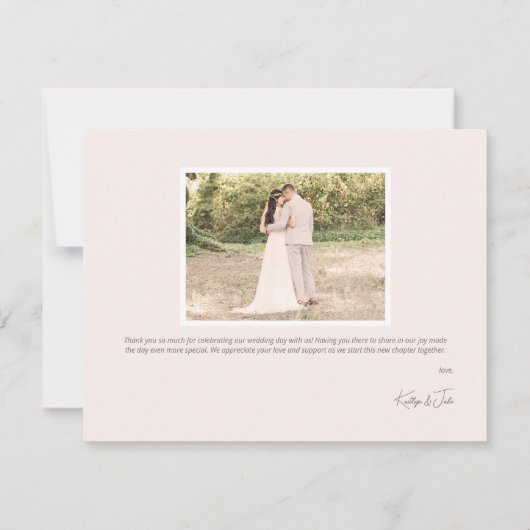 Boho Wedding Thank You Card Bedankkaart (Achterkant)