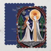 Boho Wedding Uitnodiging (Voorkant / Achterkant)