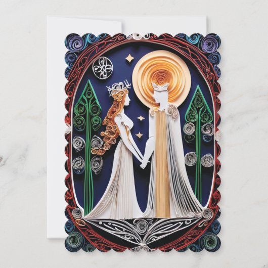 Boho Wedding Uitnodiging (Voorkant)