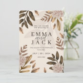 Boho Wedding Uitnodiging (Staand voorkant)