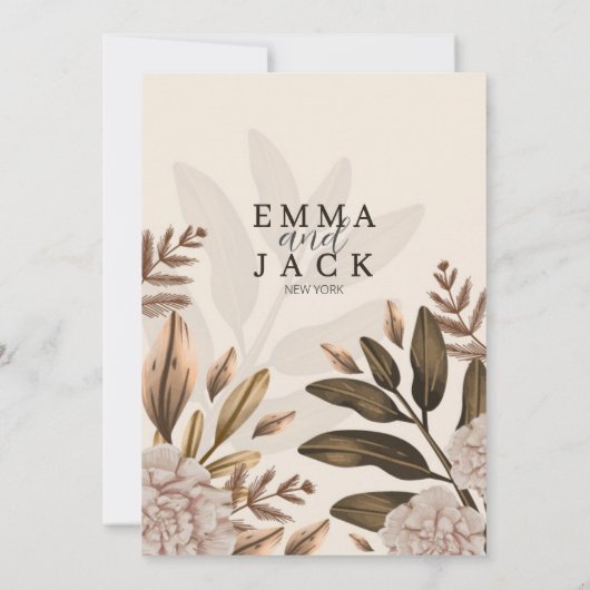 Boho Wedding Uitnodiging (Achterkant)