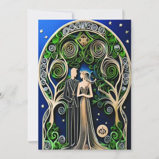 Boho Wedding Uitnodiging (Voorkant)