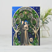 Boho Wedding Uitnodiging (Staand voorkant)