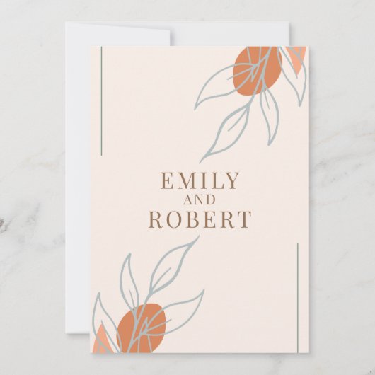 Boho Wedding Uitnodiging (Achterkant)