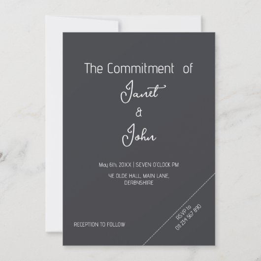 Boho Wedding Uitnodiging (Achterkant)