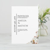 Boho Wedding Uitnodiging (Staand voorkant)