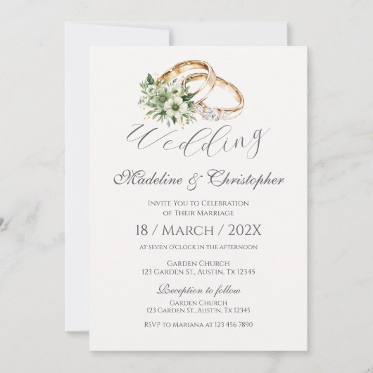 Boho Wedding Uitnodiging (Voorkant)
