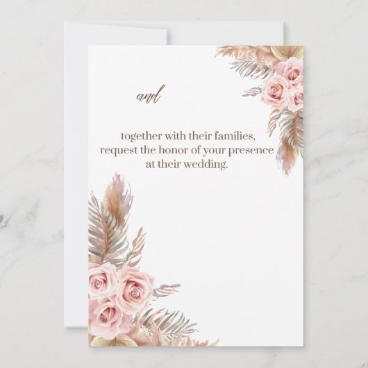 Boho Wedding Uitnodiging (Achterkant)