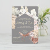 Boho Wedding Uitnodiging (Staand voorkant)