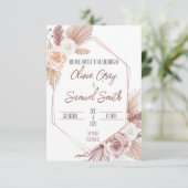 Boho Wedding Uitnodiging (Staand voorkant)