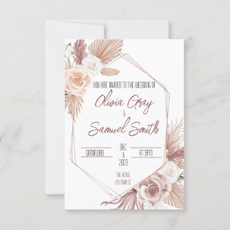 Boho Wedding Uitnodiging