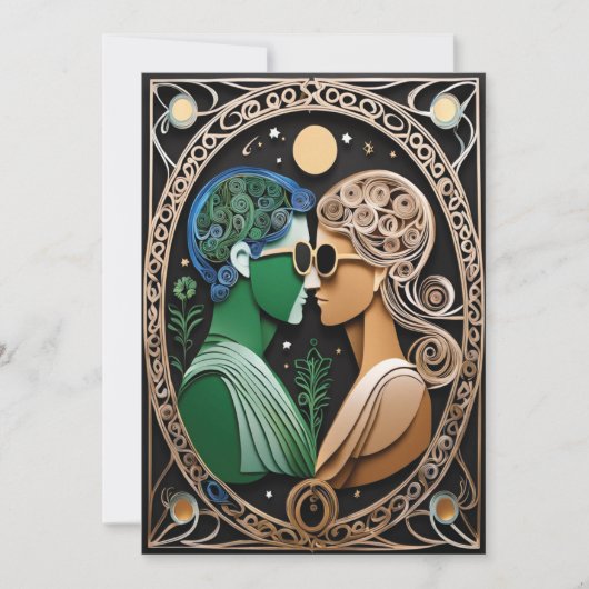 Boho Wedding Uitnodiging (Voorkant)