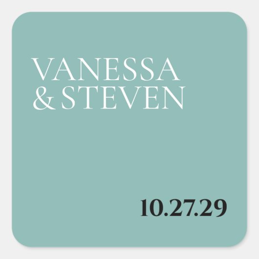 Boho Wedding Vierkante Sticker (Voorkant)