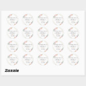 BOHO WEDDING VRIJGEZELLENFEEST RONDE STICKER (Vel)