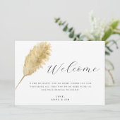 Boho Wedding Welkomsttas Insert Kaart (Staand voorkant)