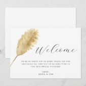 Boho Wedding Welkomsttas Insert Kaart (Voorkant / Achterkant)