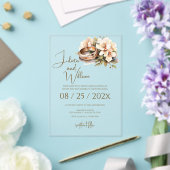 Boho Wedding with Rings Acryl Uitnodigingen (Insitu (Huwelijk))