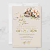 Boho Wedding with Rings Kaart (Voorkant)