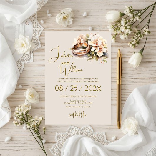 Boho Wedding with Rings Kaart