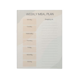 Boho Weekly Meal Plan Notitieblok