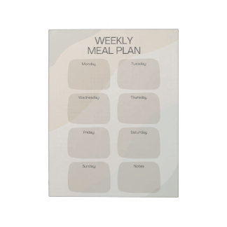 Boho Weekly Meal Plan Notitieblok