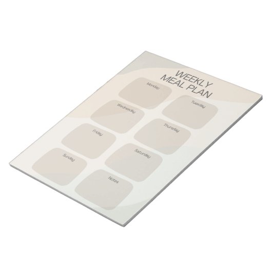 Boho Weekly Meal Plan Notitieblok (Schuin)