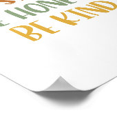 Boho Wees Gekke Wees eerlijk, wees aardig Poster (Hoek)