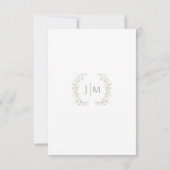 Boho Weide Wilde Bloem Delicate Bruiloft Bedankkaart (Achterkant)