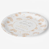 Boho weinig zonneschijn genderneutraal baby shower papieren bordje (Gekanteld)