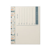 Boho Wekelijkse Familiekalender met Notities Secti Notitieblok (Linkerzijde)