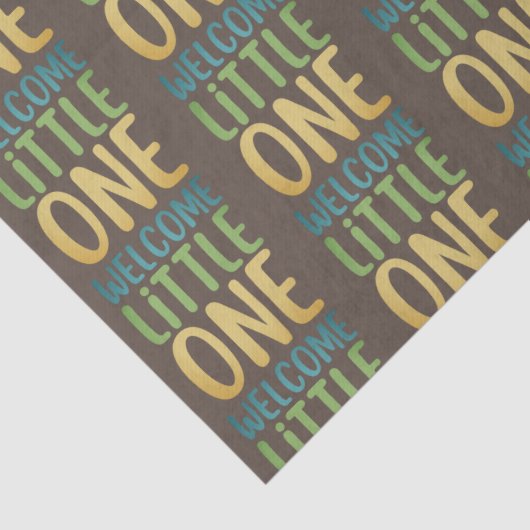 Boho "Welcome Little One" Baby shower Tissuepapier (Detail)