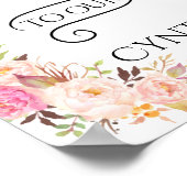 Boho Welkom bij ons bruiloft Poster Sign (Hoek)