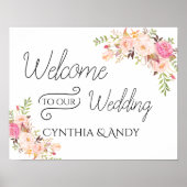 Boho Welkom bij ons bruiloft Poster Sign (Voorkant)