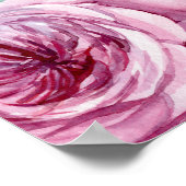 Boho welkom bord afdruk. Trouwen roze bloemen Poster (Hoek)