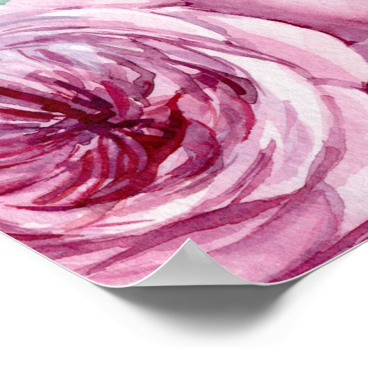 Boho welkomstgebarsten. Bindroze bloemen Poster (Hoek)